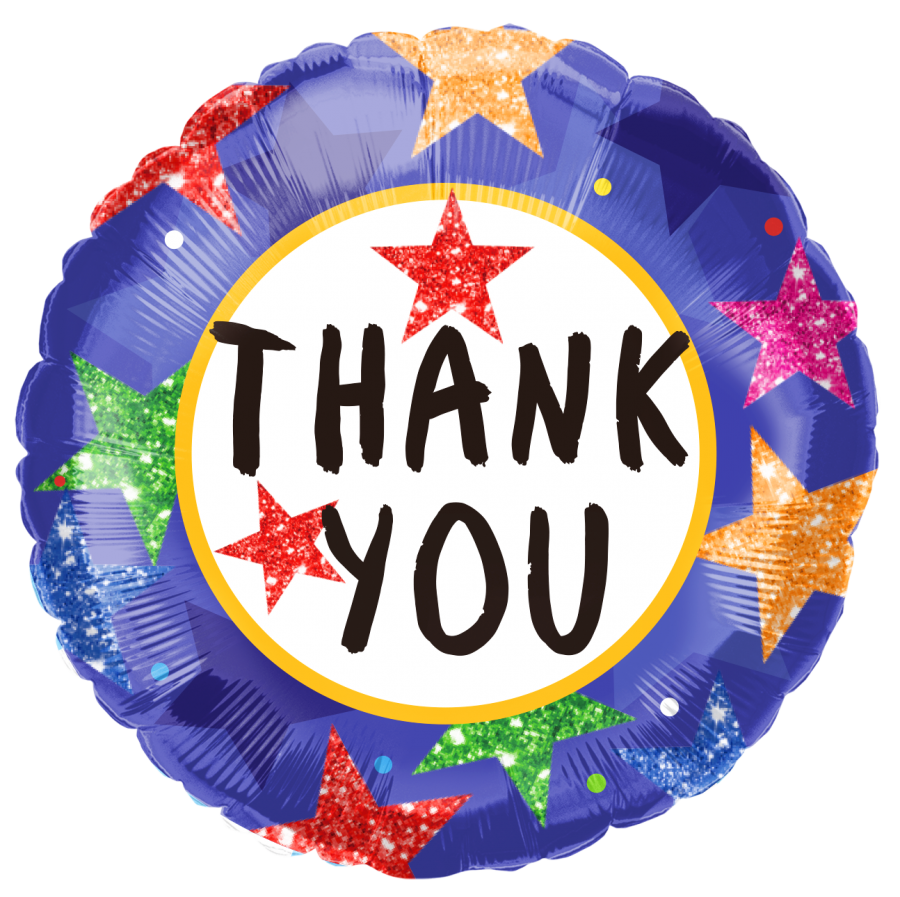 *9" Thank You Foil Balloon with Valve – 10 pack