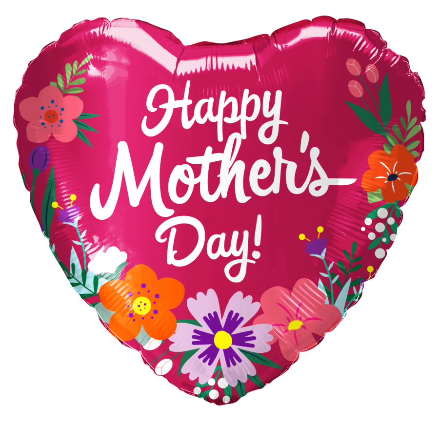 *9" Mother's Day Foil Balloon with Valve – 10 pack