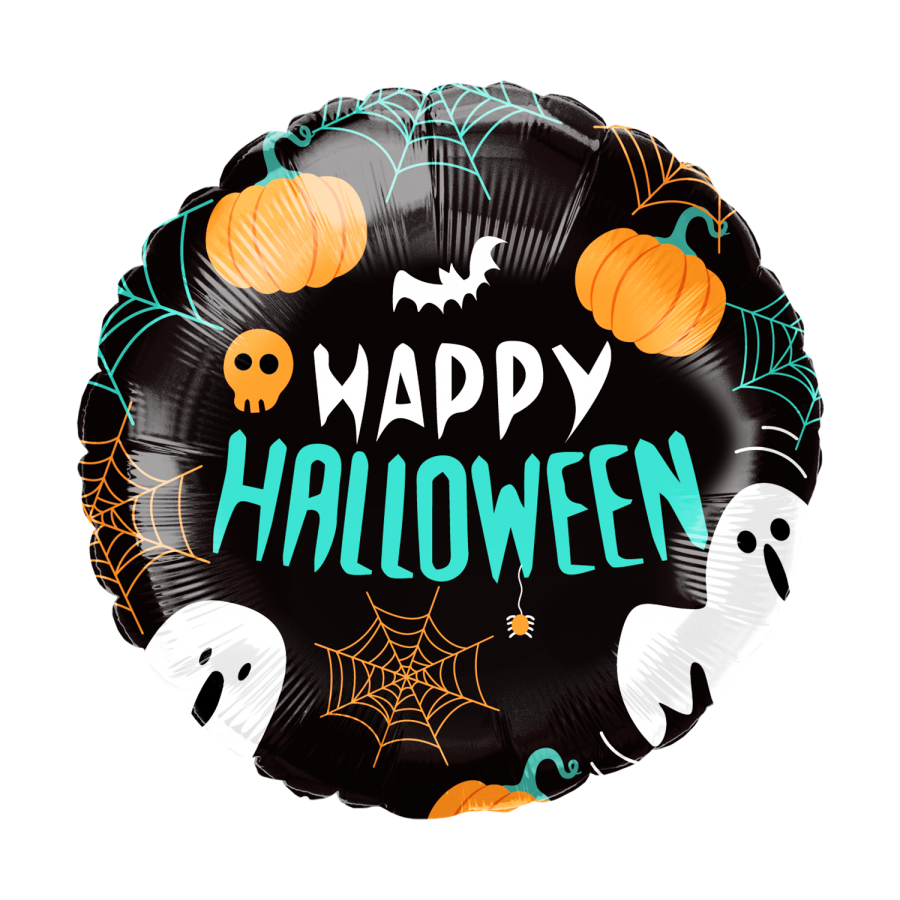 *9" Halloween Foil Balloon with Valve – 10 pack