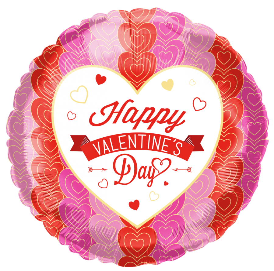 *9" Valentine Foil Balloon with Valve – 10 pack