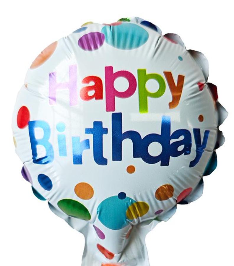 4" Birthday Foil Balloon - 50 ct
