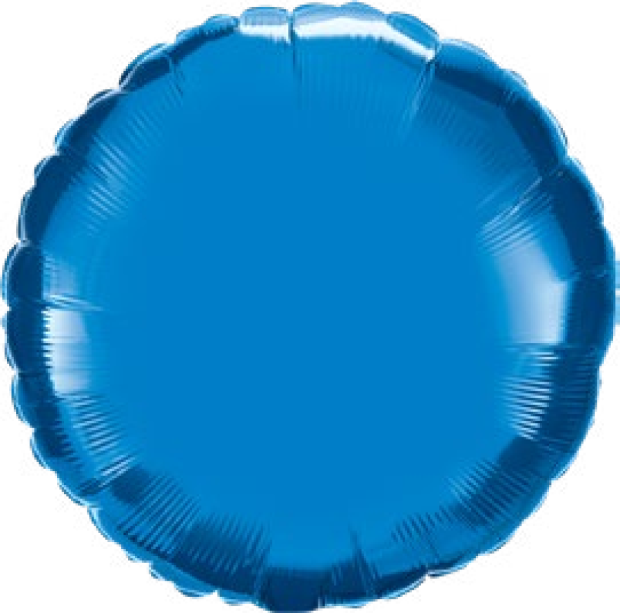 4" Royal Blue Round Foil Balloons Air filled - 50 ct