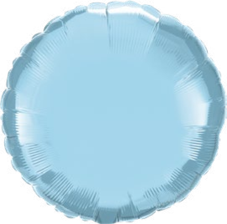 4" Light Blue Round Foil Balloon - 50 ct