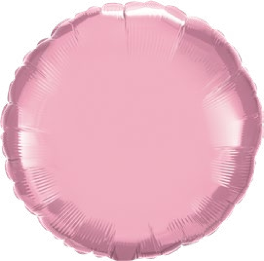 4" Light Pink Round Foil Balloon - 50 ct