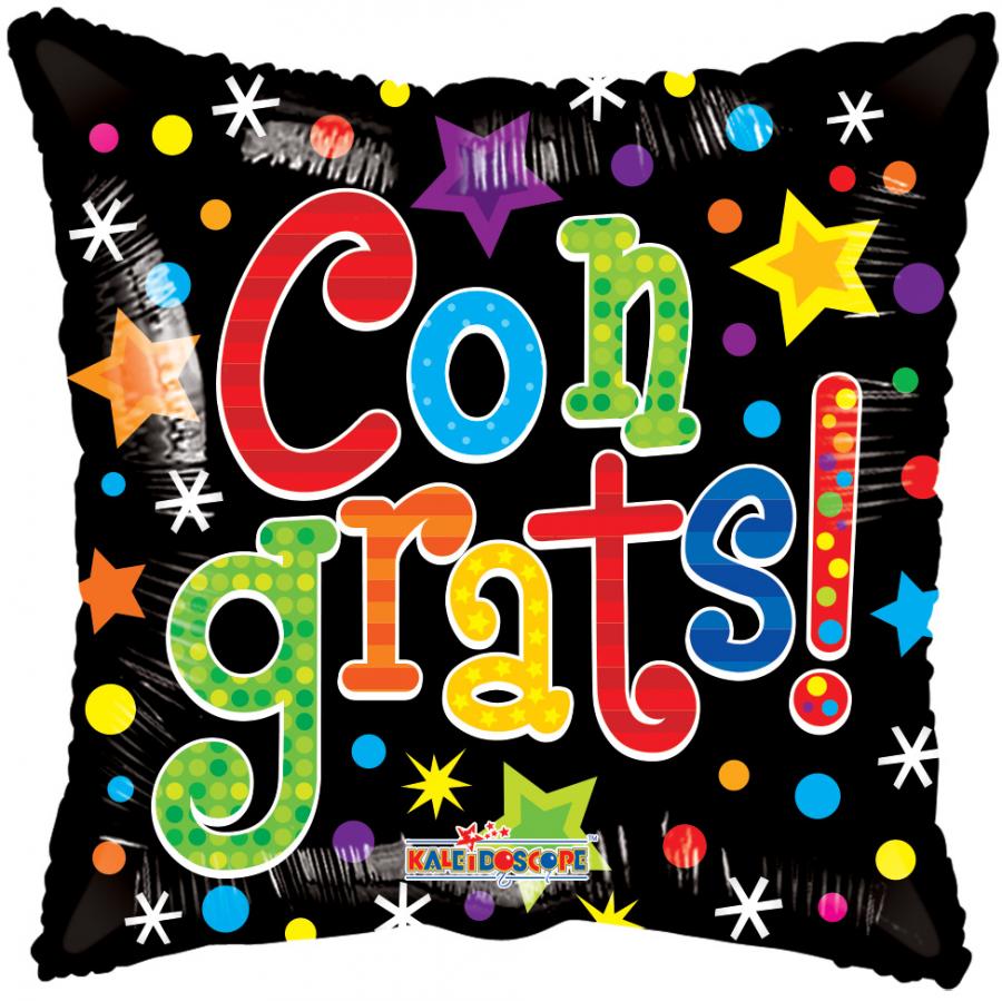 Packaged Congratulations Mylar Balloon - 5 pack