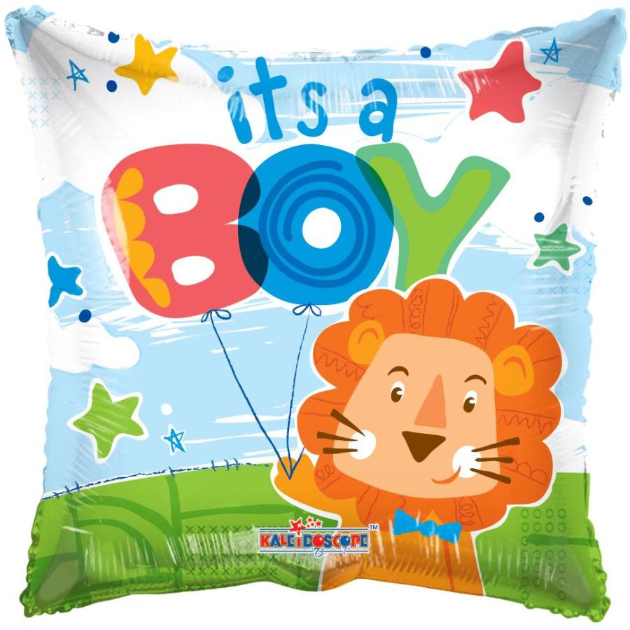 Baby Boy Lion Foil Balloon – 5 pack