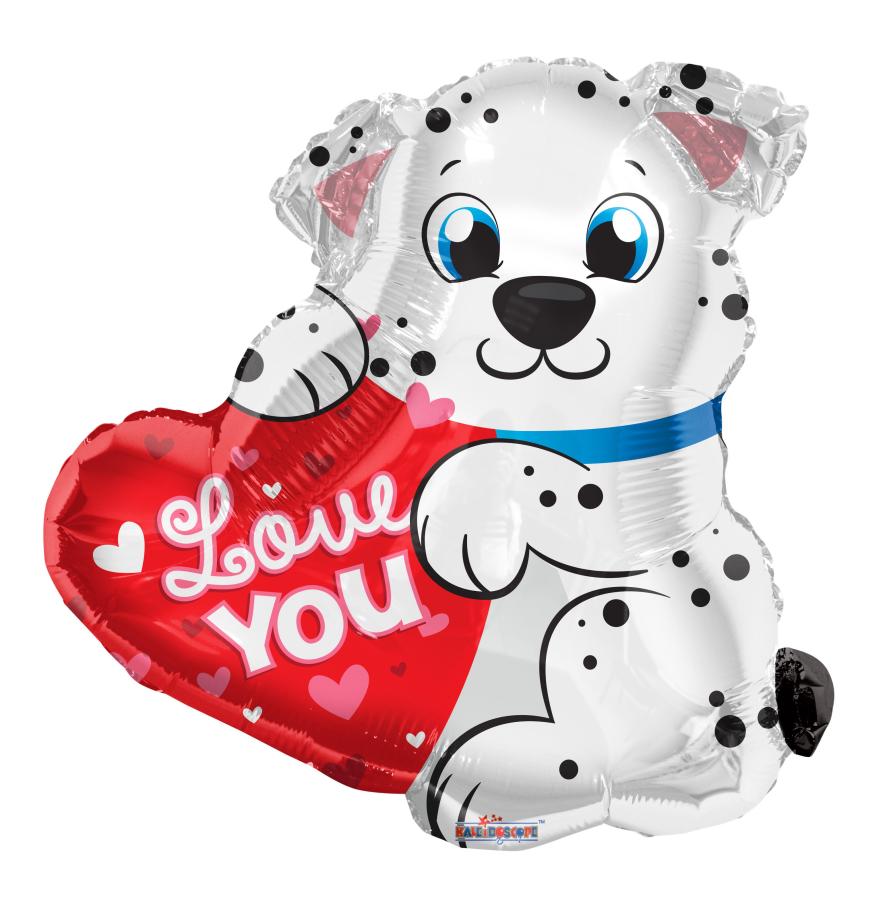 20" Love Dalmatian Foil Balloon – 5 pack
