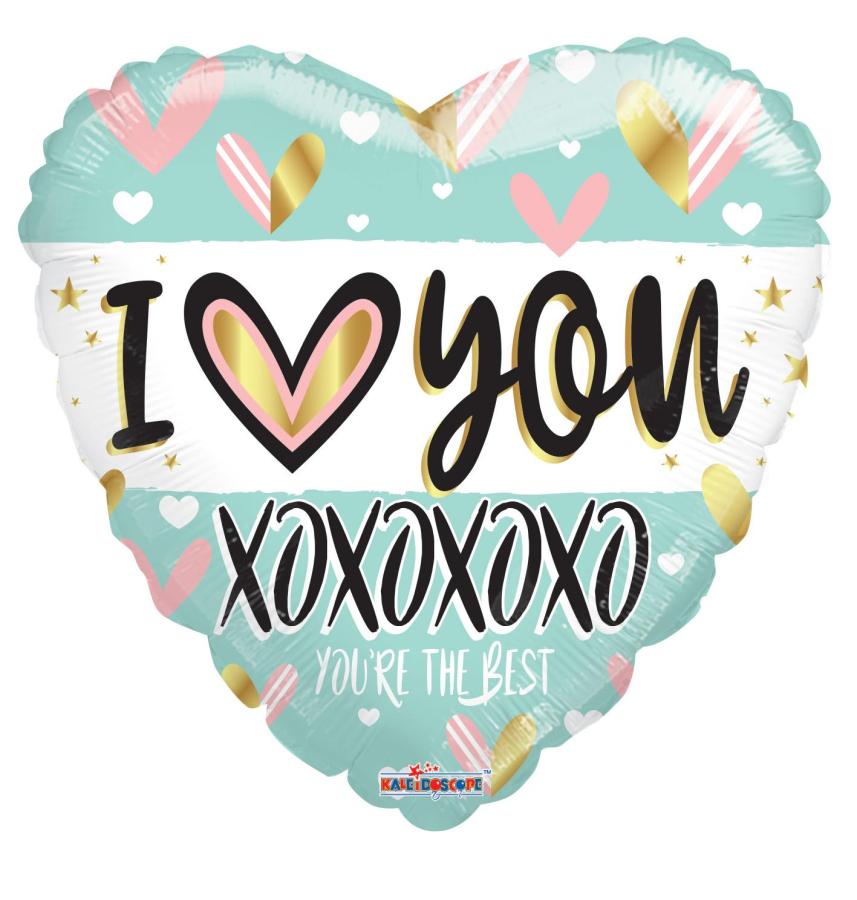 Turquoise Heart Love Foil Balloon – 5 pack