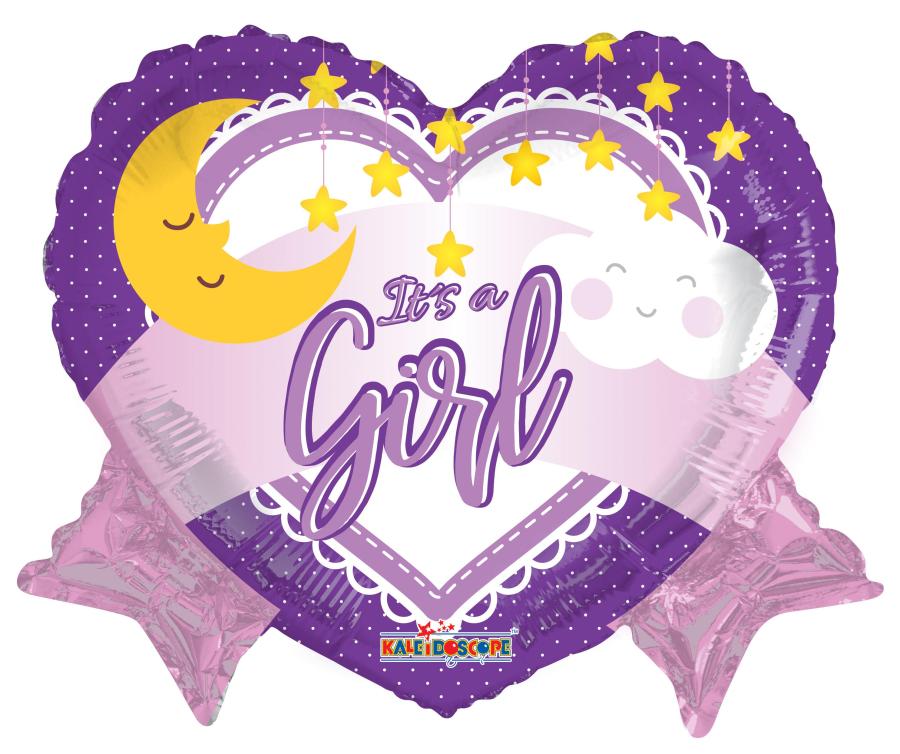 Baby Girl Foil Balloon – 5 pack