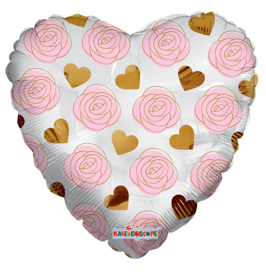 Roses & Hearts Foil Balloon – 5 pack