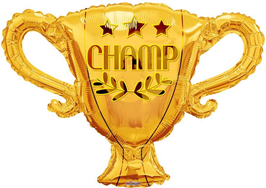 Packaged 36" Champ Trophy balloon for World Cup - 5 pack