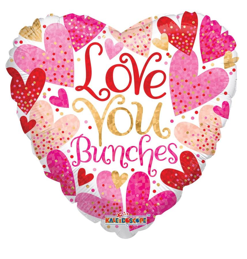 Love You Bunches Foil Balloon – 5 pack