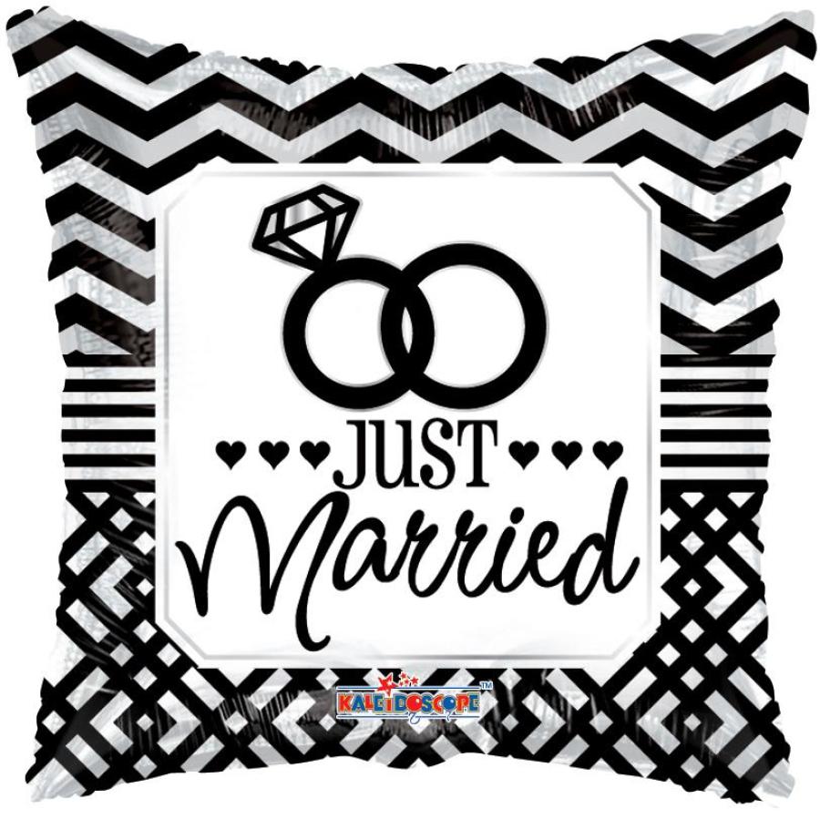 Just marries foil balloons - 5 pack