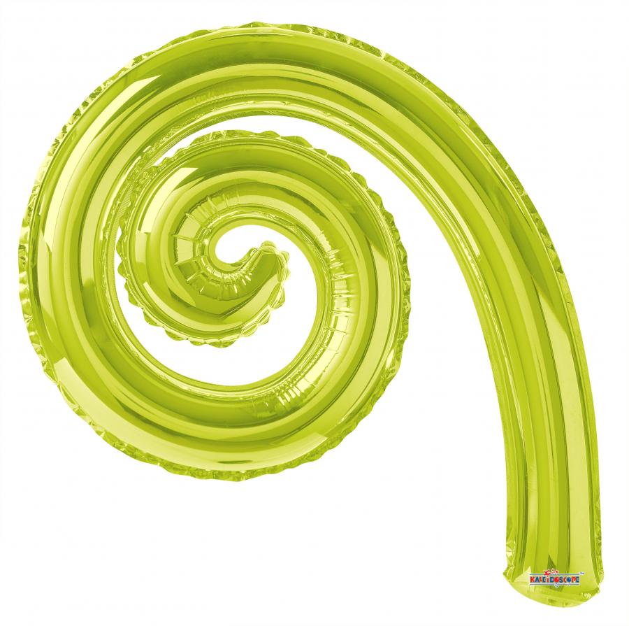 Spiral Kurly Kiwiw Green Mylars