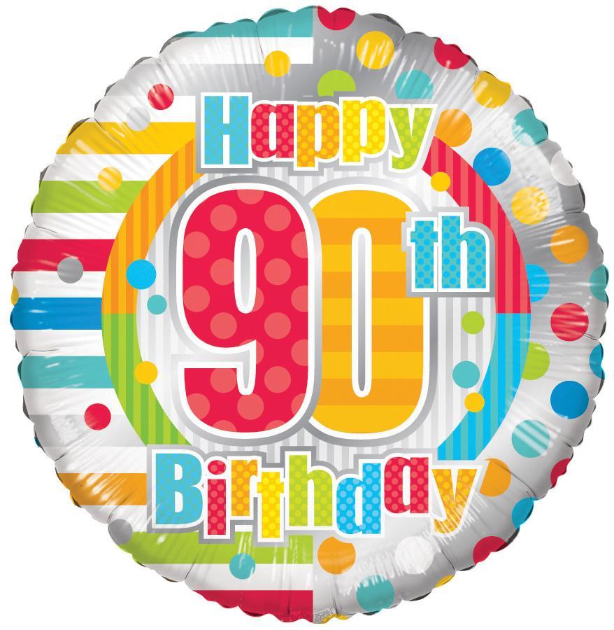 90th Birthday Foil Balloon – 5 pack