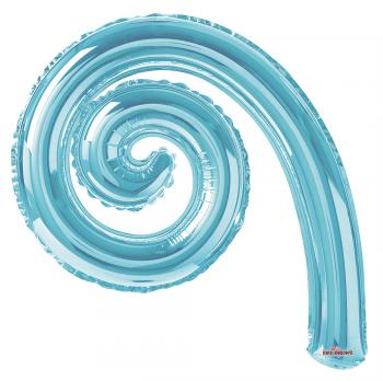 Spiral Kurly Baby Blue Mylars