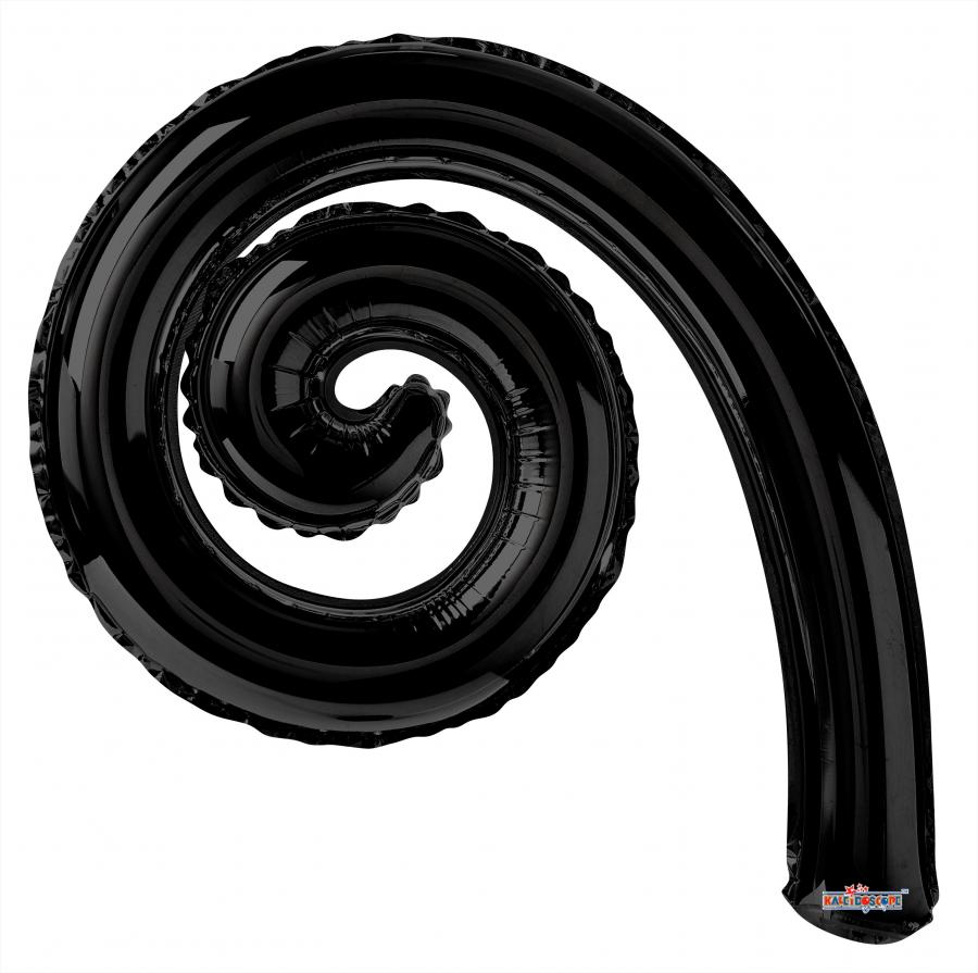 Spiral Kurly Black Mylars