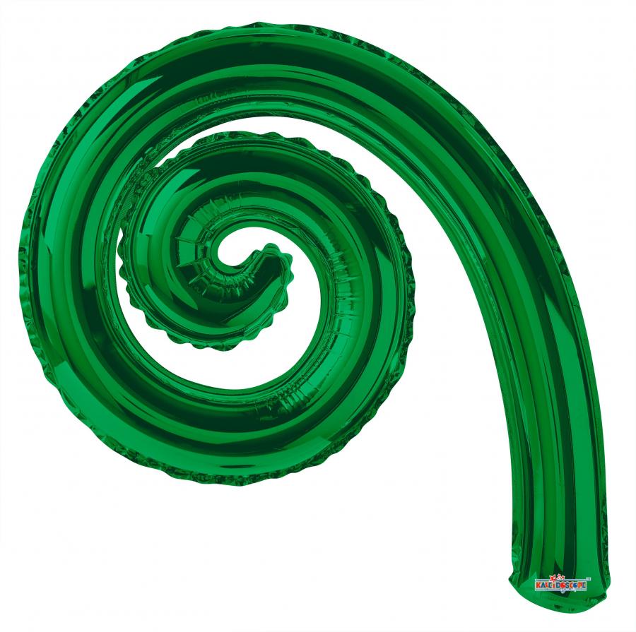 Spiral Kurly Green Mylars