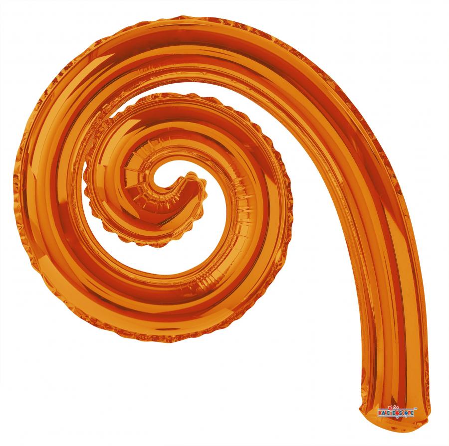 Spiral Kurly Orange Mylars