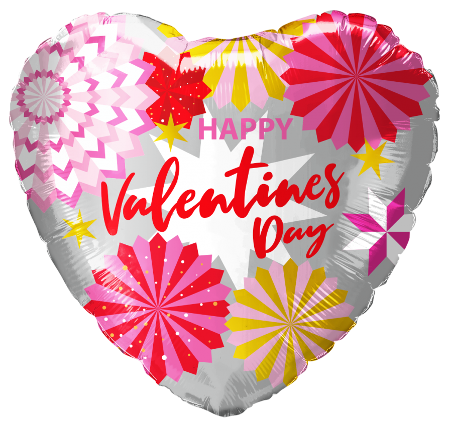 *9" Valentine Foil Balloon with Valve – 10 pack
