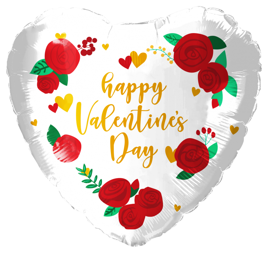 *9" Valentine Foil Balloon with Valve – 10 pack