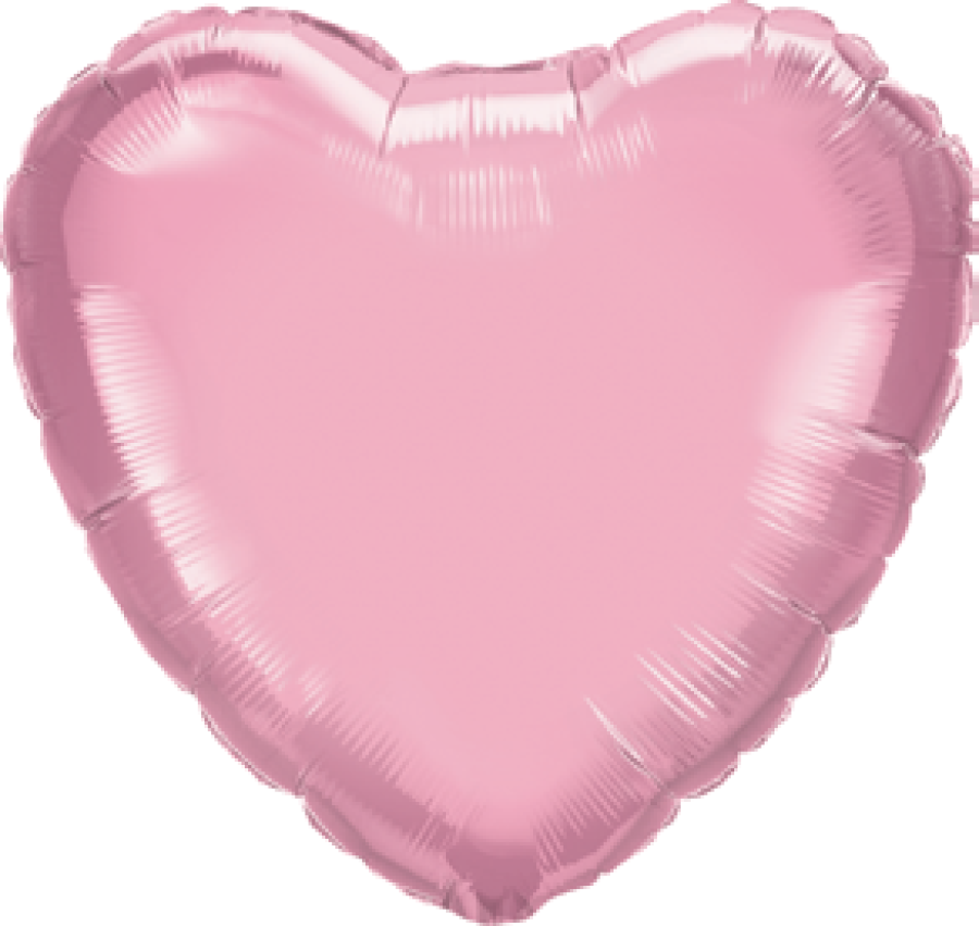 4" Light Pink Heart Foil Balloon - 50 ct