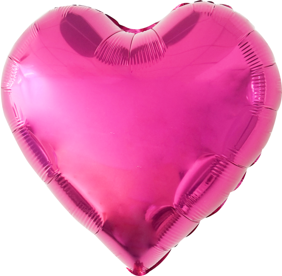 4" Hot Pink Heart Foil Balloon - 50 ct