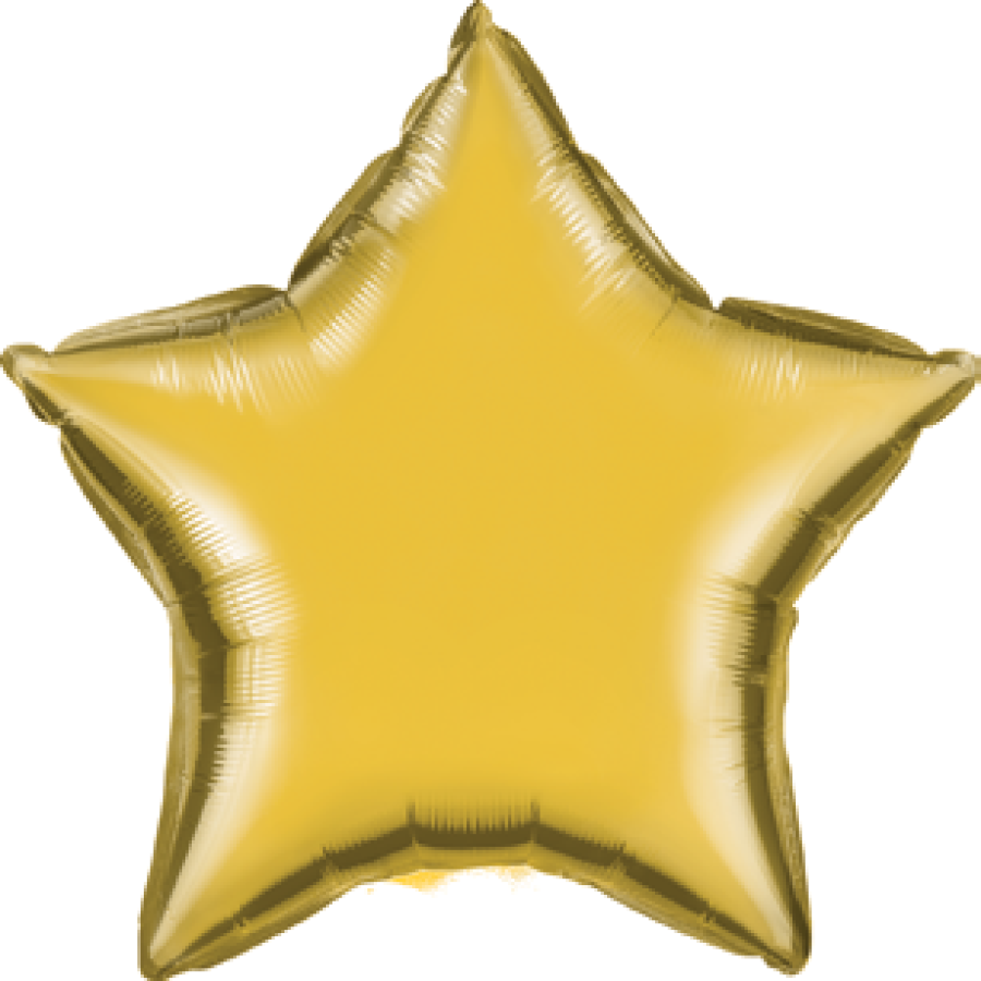 Packaged 18" Gold Star Foil Balloon – 10 pack