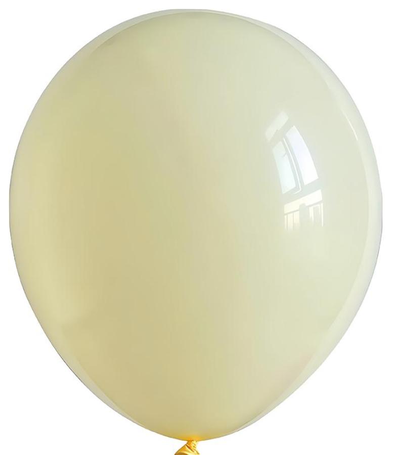 Macaron Yellow Latex Balloons – 100 ct.