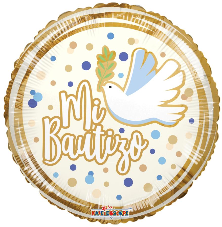 Packaged Spanish Baptism blue balloons - 5 pack