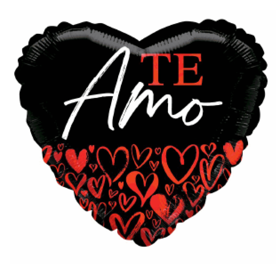 36" Spanish Love (Te Amo) Foil Balloon – 5 pack
