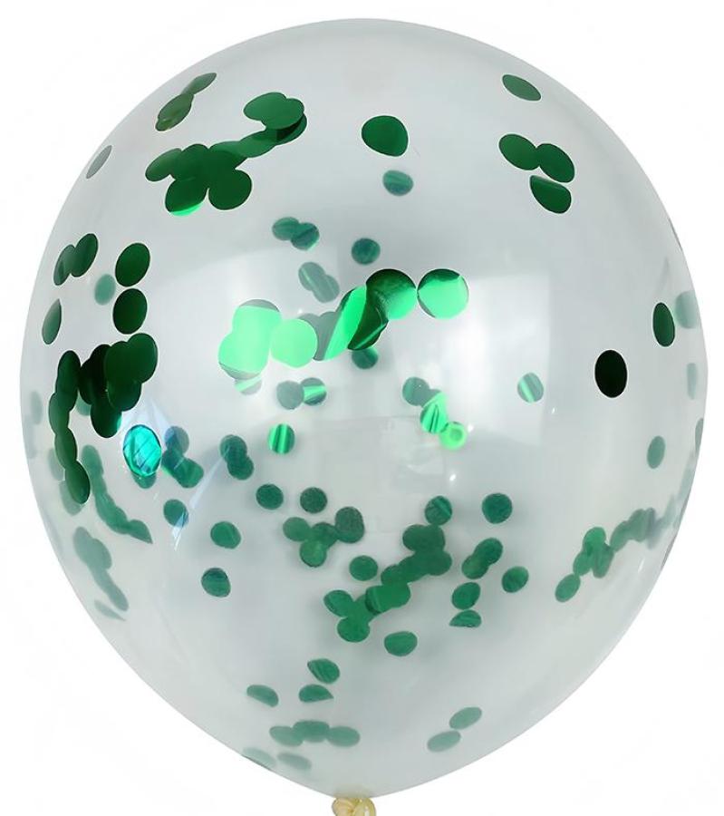 Confetti Green Latex Balloons – 100 ct.