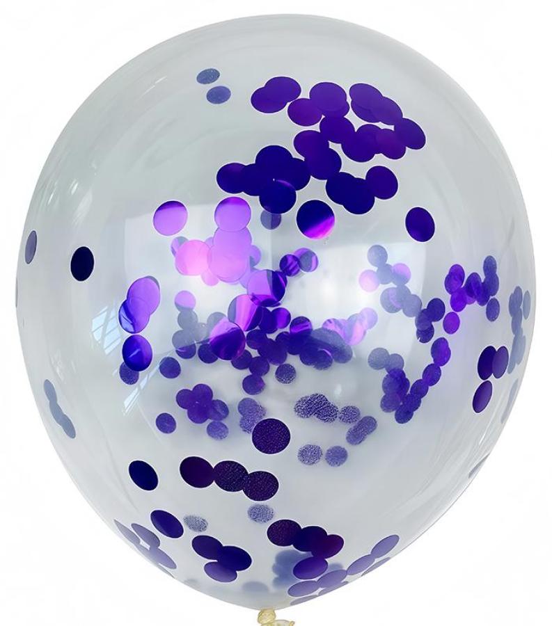 Confetti Purple Latex Balloons – 100 ct.