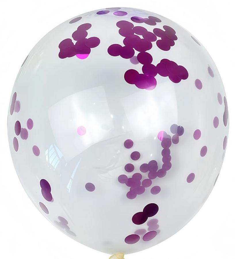 Confetti Magenta Latex Balloons – 100 ct.