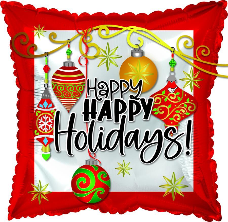 Happy Holidays Foil Balloon – 5 pack