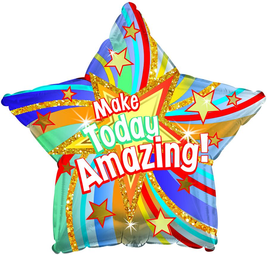 9" Make Today Amazing Foil Balloon – 10 pack