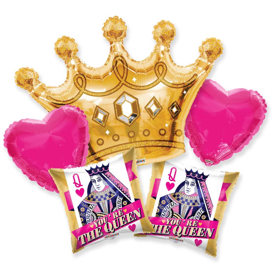 Mom Queen Foil Balloon Bouquet Kit – 5 pack