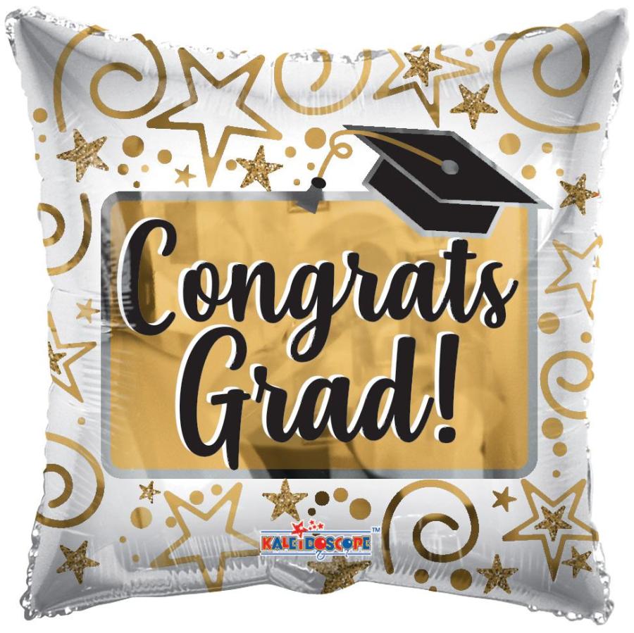 Packaged Graduation foil balloons - 5 pack