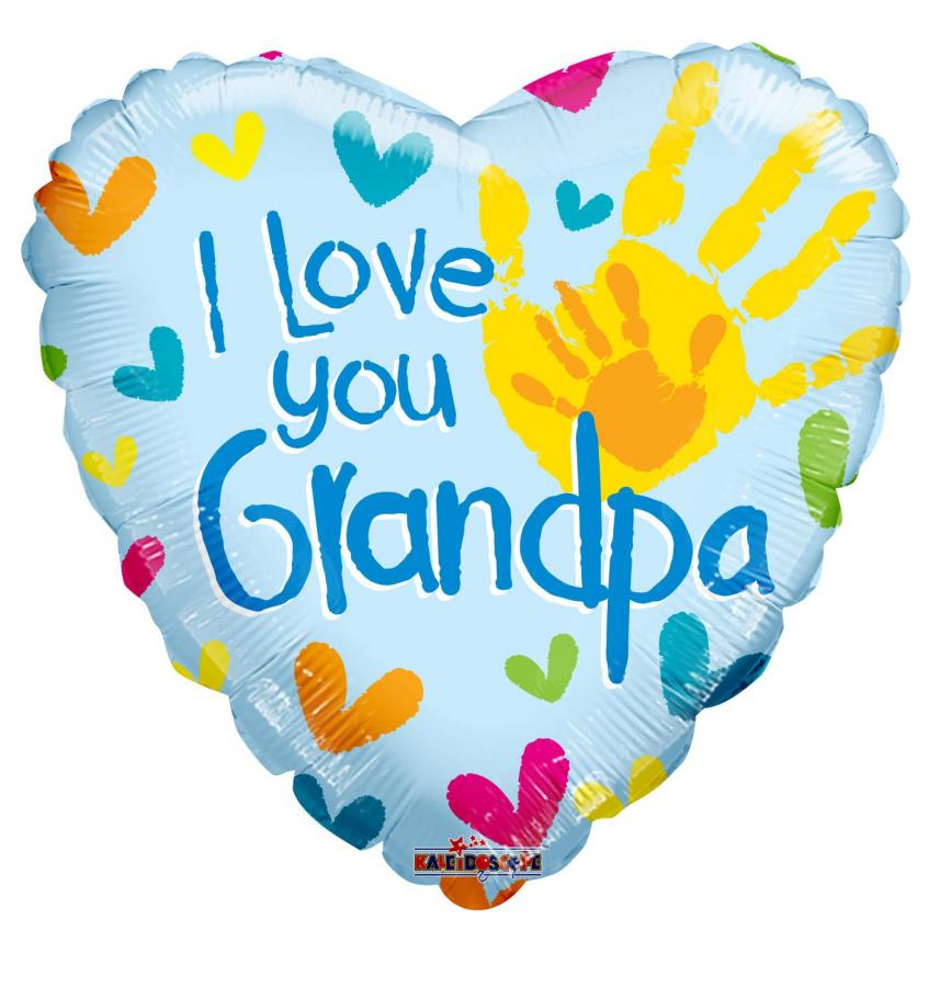 I Love You Grandpa Foil Balloon – 5 pack