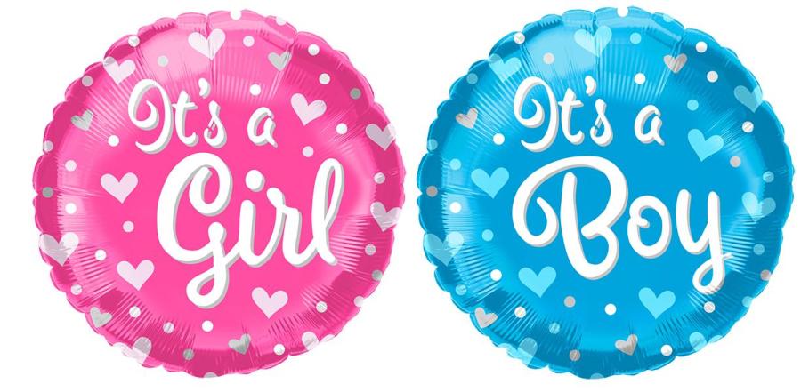 9" Assorted Baby Inflated Mylars - 24 count