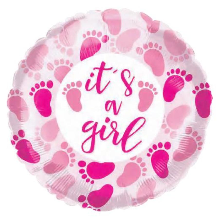 *Baby Girl Foil Balloon – 10 pack