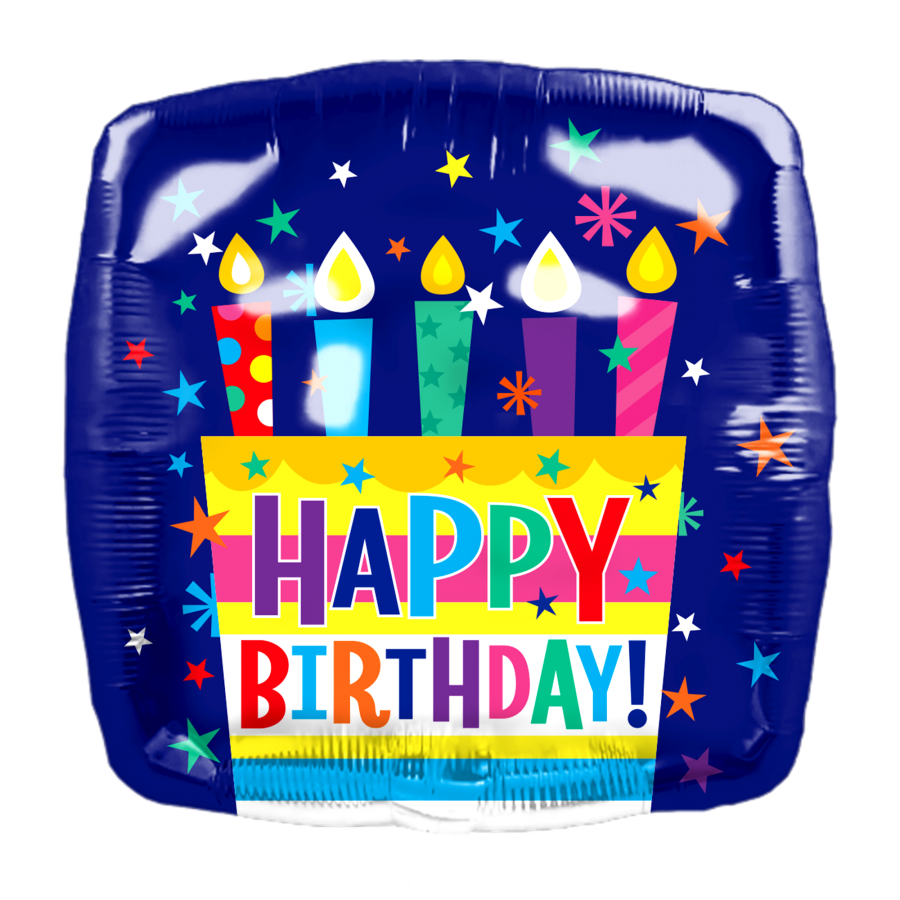 Birthday Foil Balloon with Ribbon Attached – 10 pack