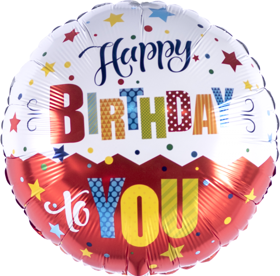 Birthday Foil Balloon with Ribbon Attached – 10 pack