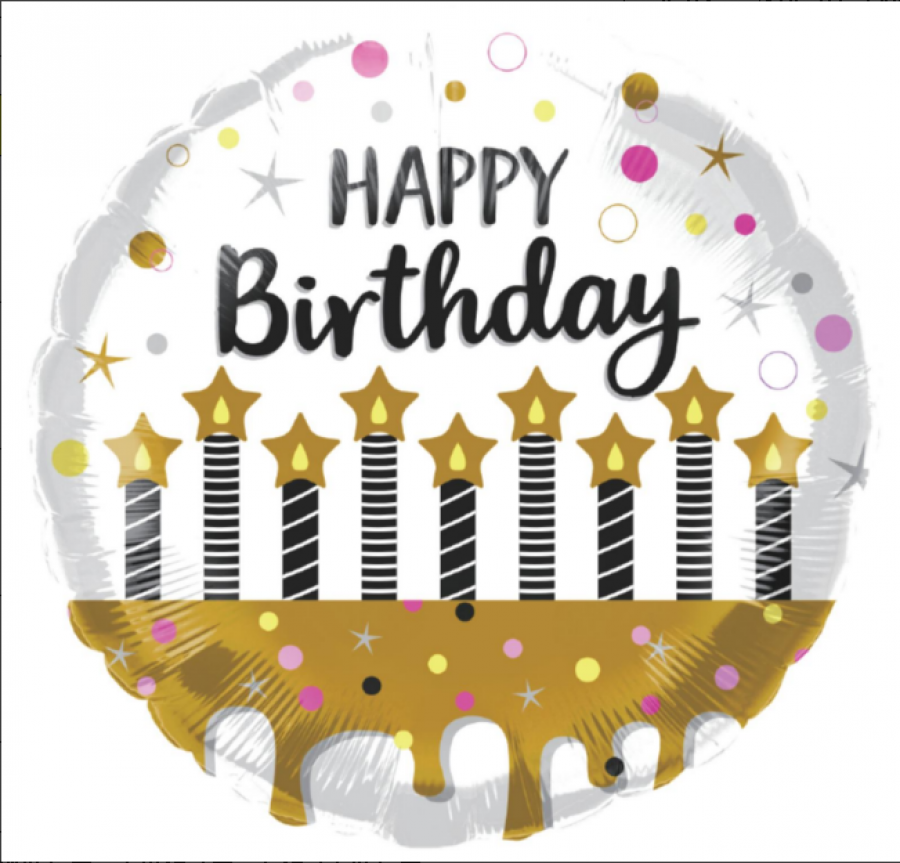 Birthday Foil Balloon with Ribbon Attached – 10 pack