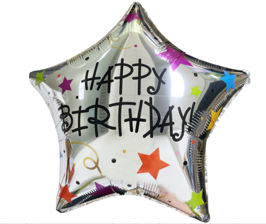 Birthday Foil Balloon with Ribbon Attached – 10 pack