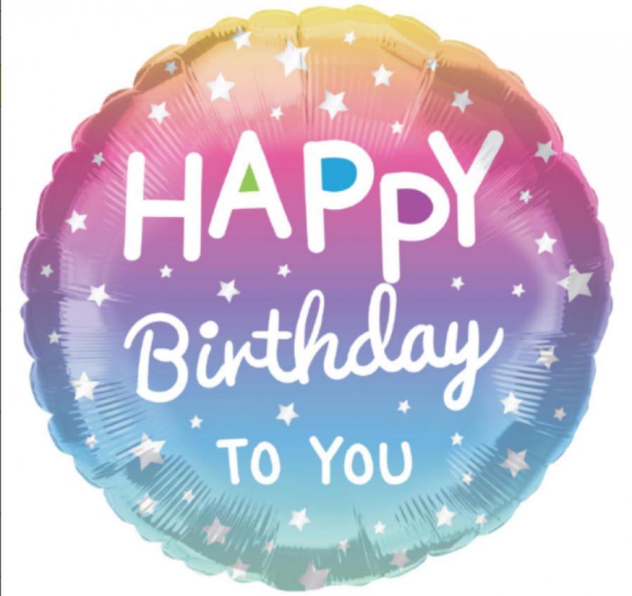 Birthday Foil Balloon with Ribbon Attached – 10 pack