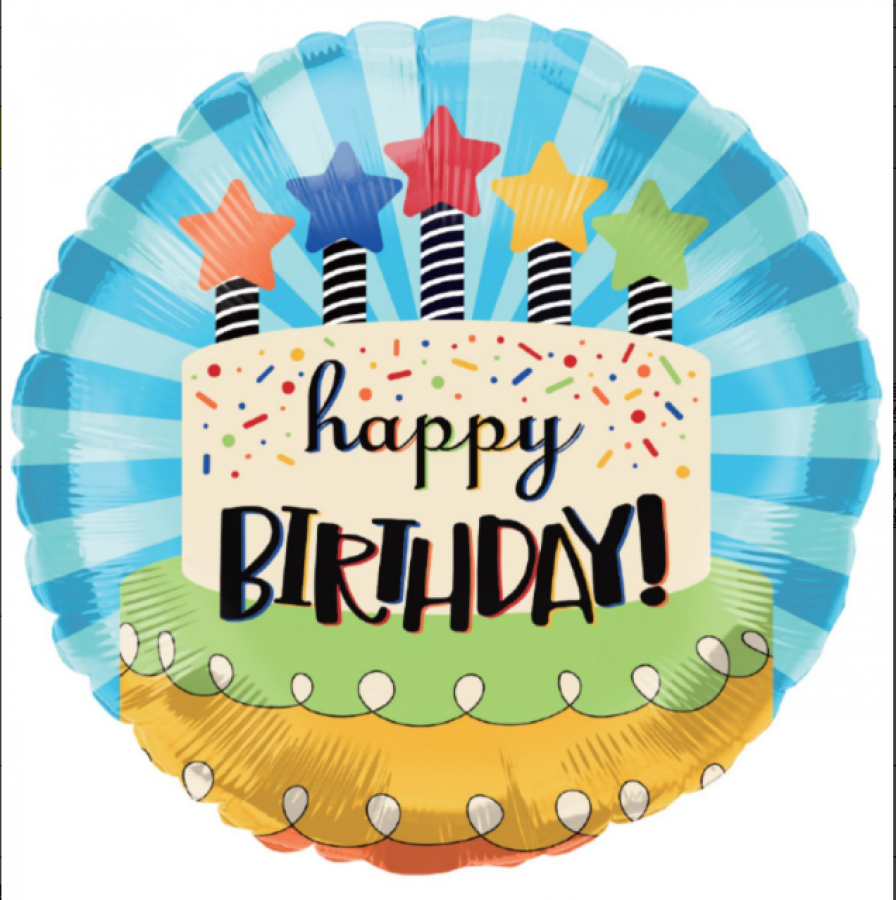 Birthday Foil Balloon with Ribbon Attached – 10 pack