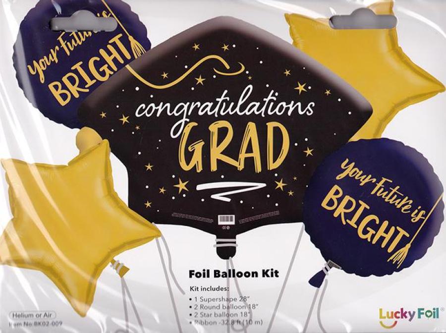 Graduation Foil Balloon Bouquet Kit – 5 pack