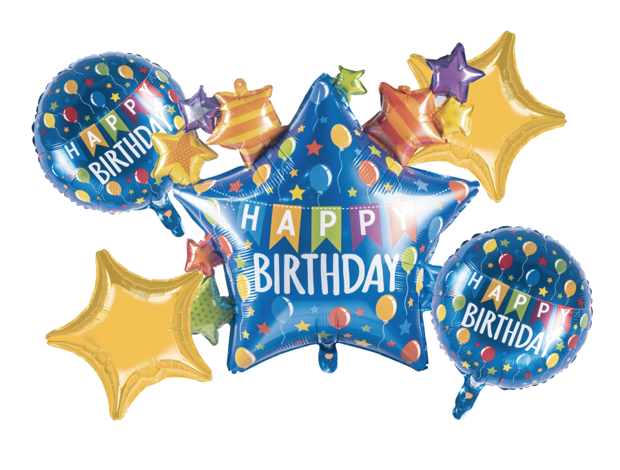 Birthday Foil Balloon Bouquet Kit – 5 pack