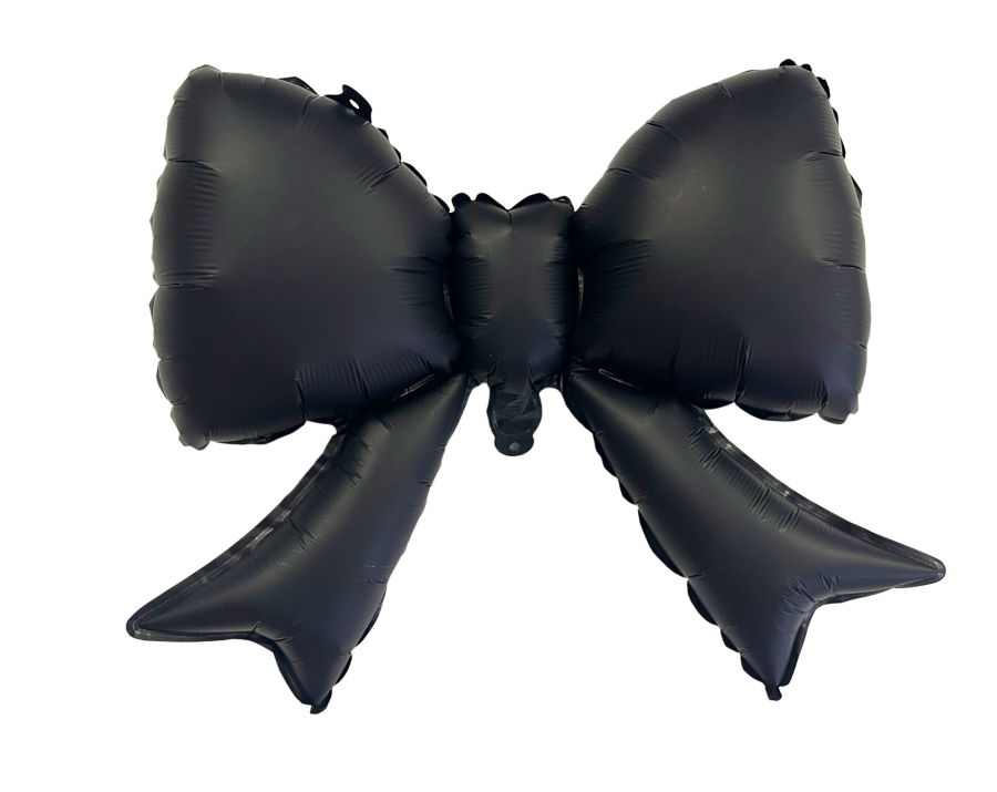 22" Black Bow Balloon - 3 pack